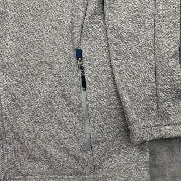Orvis Sweater Mens Med Performance Pullover Quarter Zip Fleece Gray Pocket - Picture 7 of 10